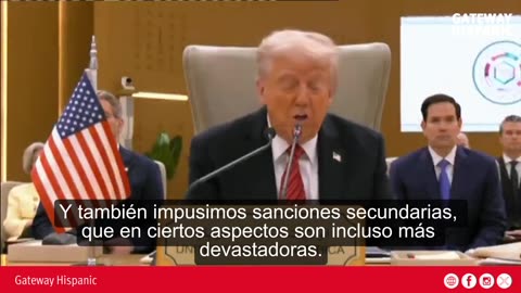 Trump exige que Irán detenga el terrorismo y renuncie a las armas nucleares.