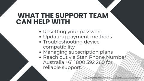Get help with Stan Phone Number Australia +61 1800 592 260