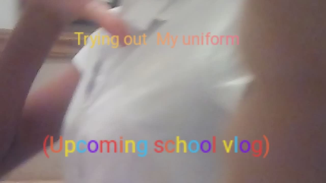 Trying on my uniform