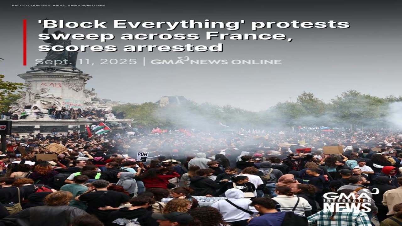 Block Everything protest sweep acroos France scores arrested