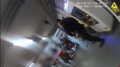 Bodycam footage of alleged assault on police at Manchester Airport shown to jury