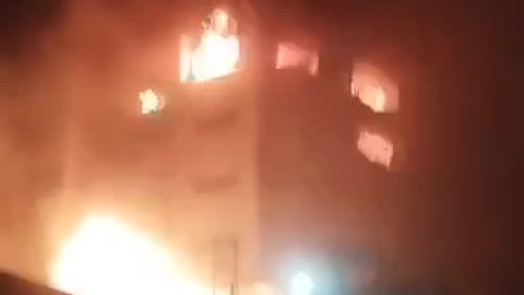 Residential buildings hit by the Israeli occupation in Tehran, Iran