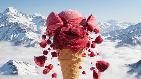 Broken big ice cream