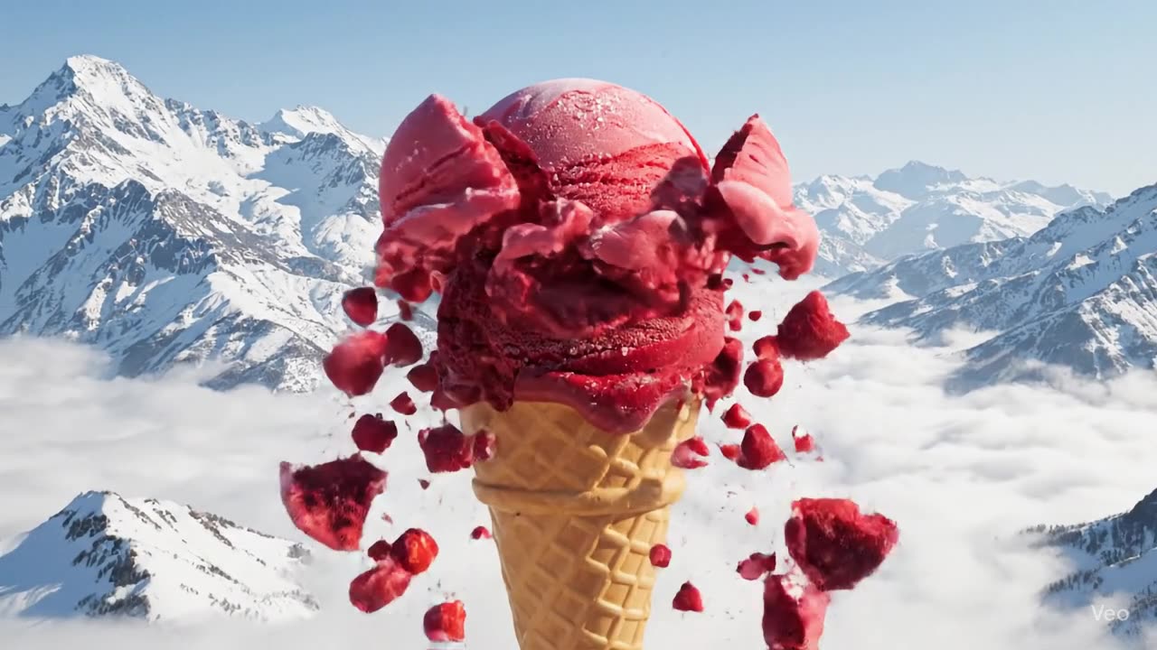 Broken big ice cream