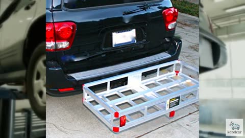 MaxxHaul 70108 Aluminum Cargo Carrier With High Side Rails- Trailer Hitch Mount