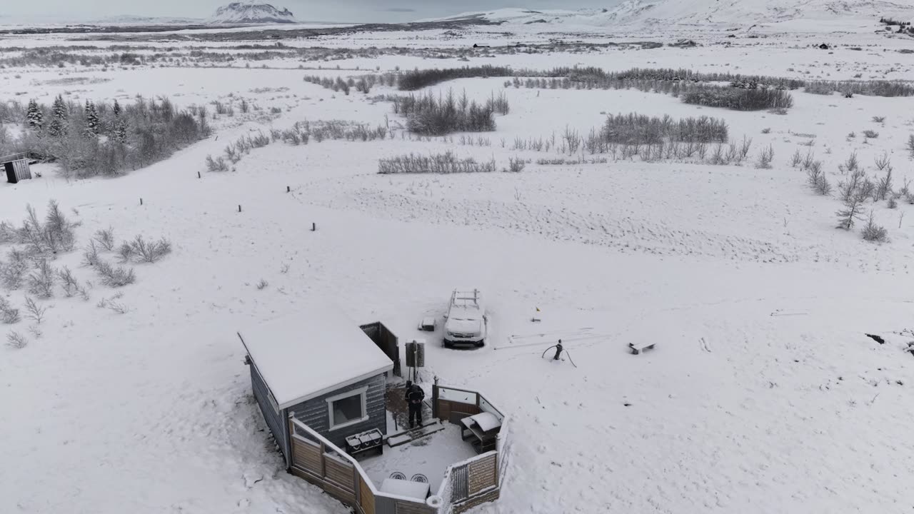 Drone fly over Heklubyggð