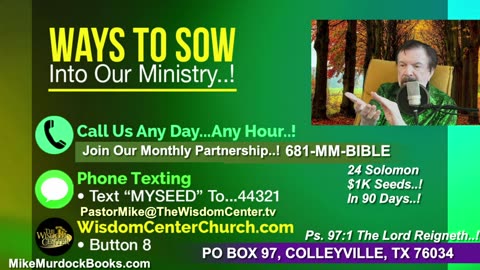 Mon Oct. 27 - MM Bible World With Mike Murdock..!!