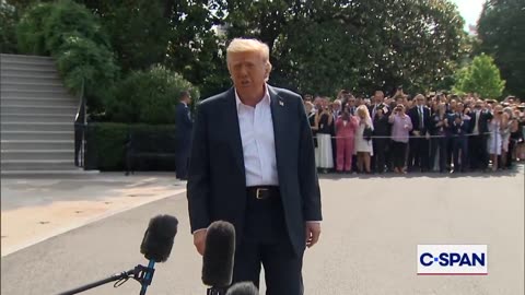 BREAKING: Trump Speaks with Reporters Before Departing for Texas (VIDEO)