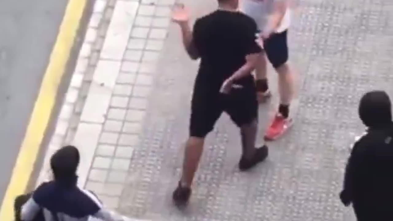 A white man is nearly stabbed while out with his baby in stroller.. usual suspects..