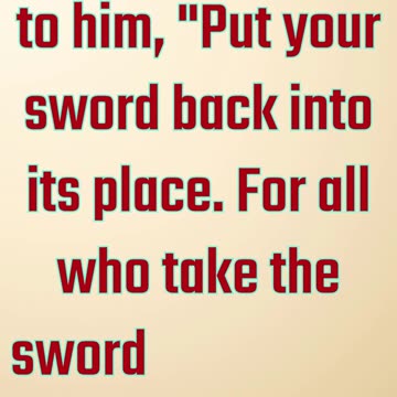 "Those Who Live by the Sword Shall Die by the Sword" Matthew 26:52 #shorts #shortvideo #youtubeshort