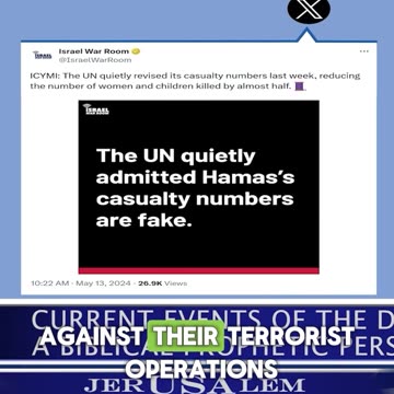 Hamas Admits Civilian Death Toll Was Inflated in Gaza