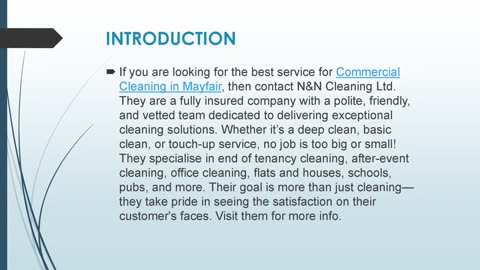 Best Commercial Cleaning in Mayfair