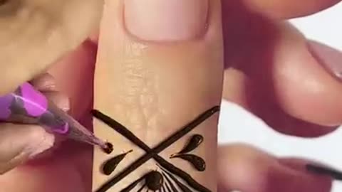 fingers mehndi design