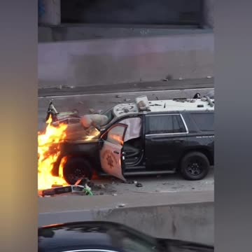 CHP Arrested Rioter For Throwing Rocks and Setting Fire to Patrol Car