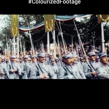 Paris 1919 victory parade 🇫🇷 WW1 ends, France celebrates 🎉 #Colourized