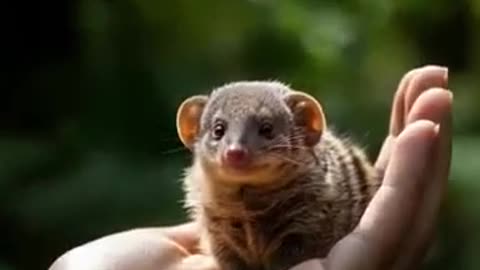 Small Paws, Huge Curiosity Baby Mongoose’s Playful Adventure!