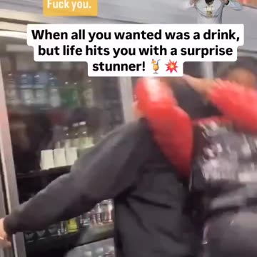 Usual suspects grab wht dude by his neck and slam him to the ground.. for no reason