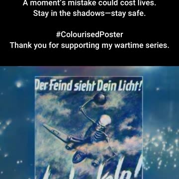 Lights Off Wartime Blackout Safety Poster #ColourisedHistory