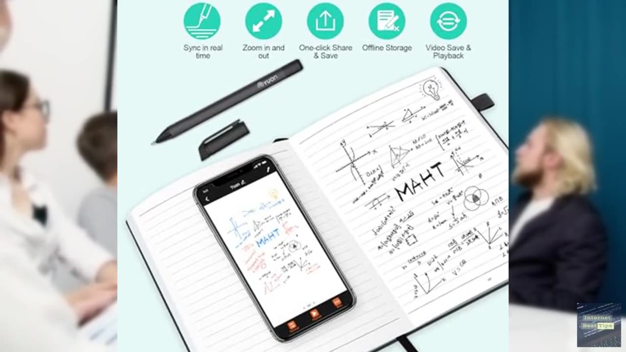 Smart Pen and Notebook - Smartpen Writing Set, Digital Smart pens for Note Takin