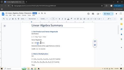 Ai Session 3 Linear Algebra and Matrix Inverse