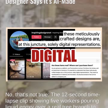 Fact Check: Video Of White Cherry Blossom Epoxy Floor Is NOT Real -- Designer Says It's AI-Made