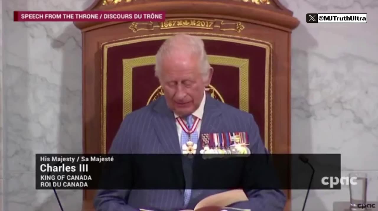 King Charles III acknowledges the Unceded Territory of the Algonquin and Anishinaabeg people.