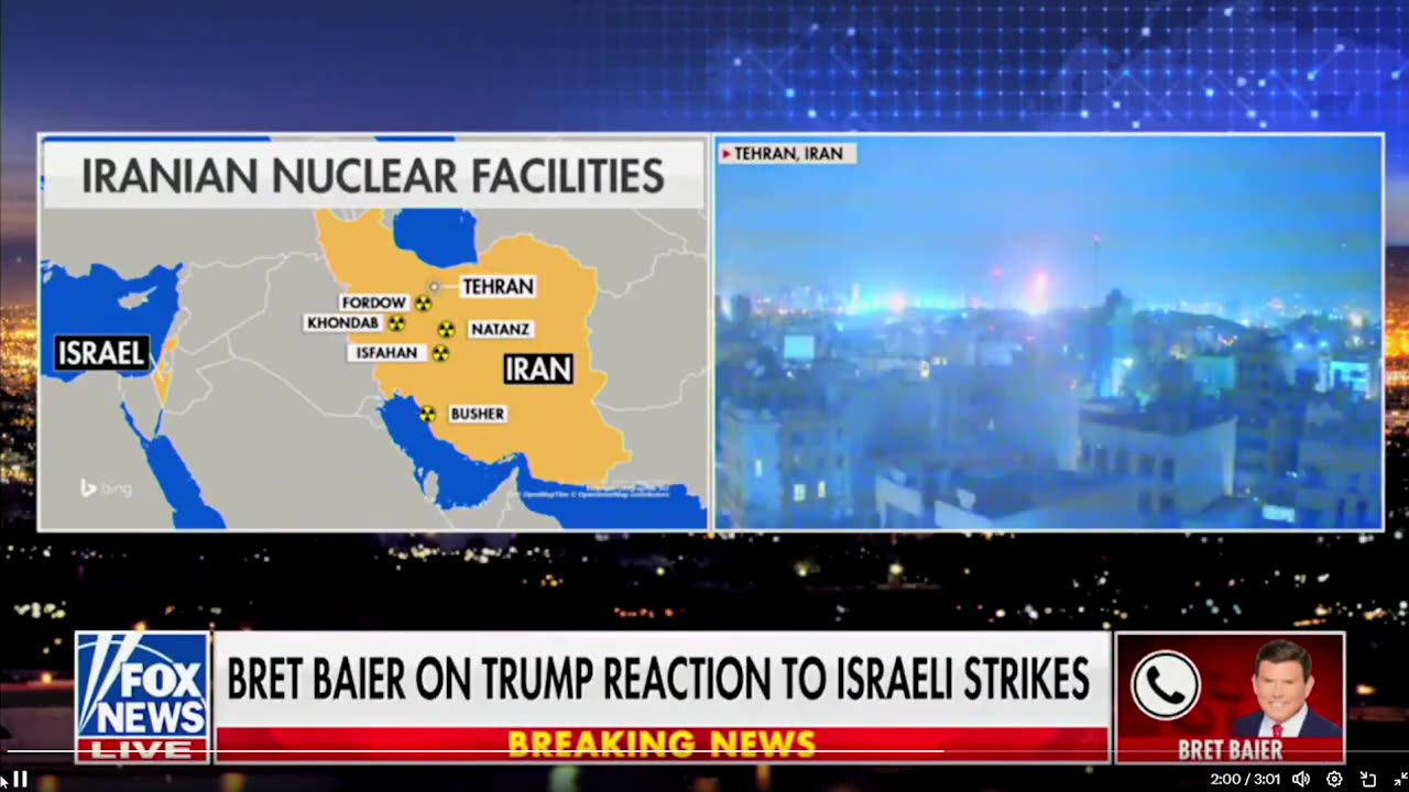 🚨BREAKING: Tổng thống Trump nói với Fox News rằng ông đã biết trước vỠcác cuộc tấn công của Israel