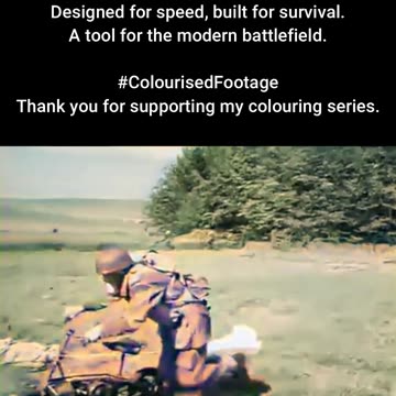 Paratrooper Motorcycle Demonstration #ColourisedHistory