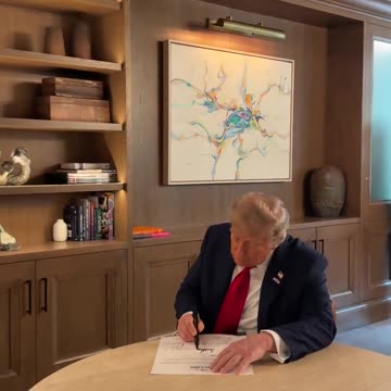 President Donald J. Trump signs the Community Legacy Scroll