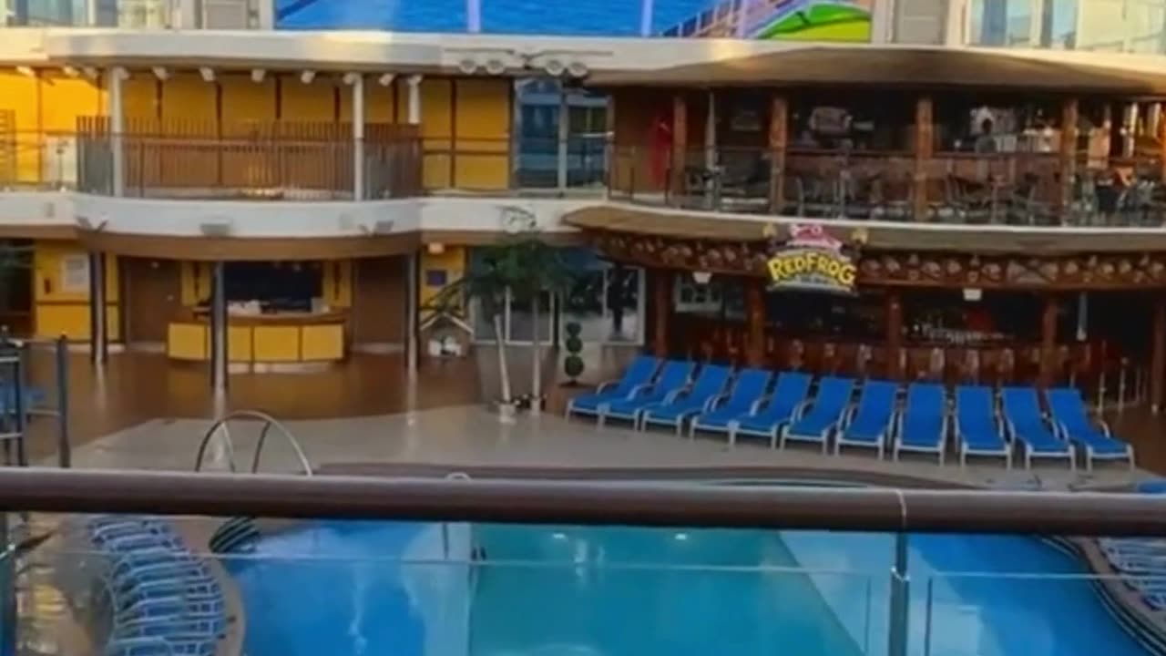 The Carnival Mardi Gras Cruise Ship Poolside