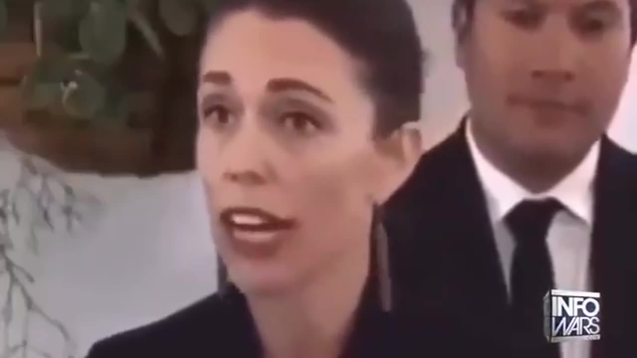 Jacinda Ardern in the depths of the COVID PSY-OP saying her government is the Orwellian MINISTRY OF TRUTH.