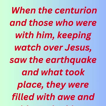 "The Centurion's Confession" Matthew 27:54 #shorts #youtube #ytshorts #jesus #views #youtubeshorts