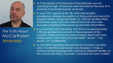 Molyneux on McCarthyism 4 -James Forrestal, Amerasia, Chambers-Hiss-Bentley