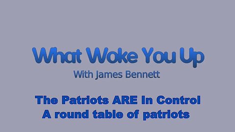 The Patriots ARE In Control