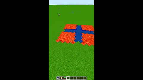 Lava water bridge in Minecraft