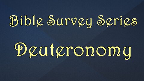 Deuteronomy Survey Lesson