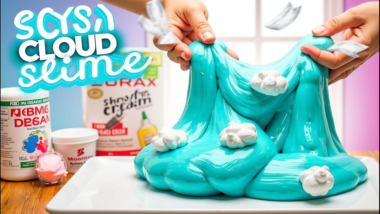 EASY Cloud Slime Recipe #slime #slimetutorial #easyrecipe