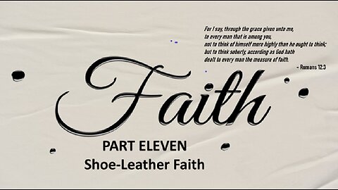 Shoe Leather Faith