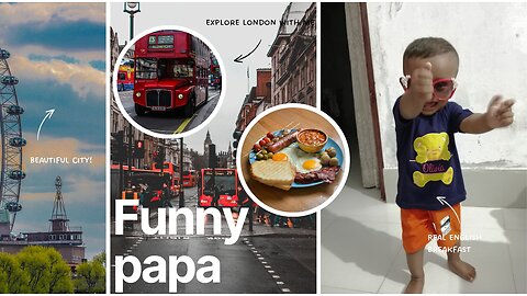 My funny papa is very happy
