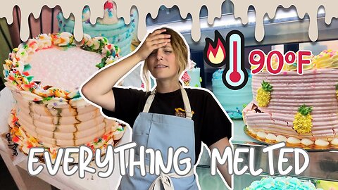 Our Fridge BROKE & Everything Was DESTROYED!! | Remake The Cakes With Me [Un-Edited Cake Decorating]