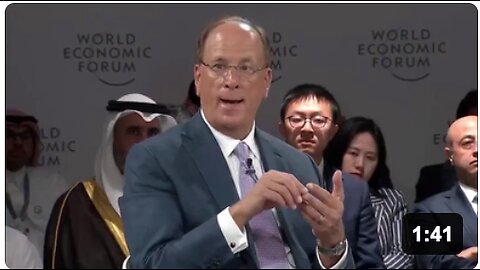 Blackrock CEO Larry Fink at WEF: “substituting humans for machines will be easier in countries with declining populations” 🤖💀🚨