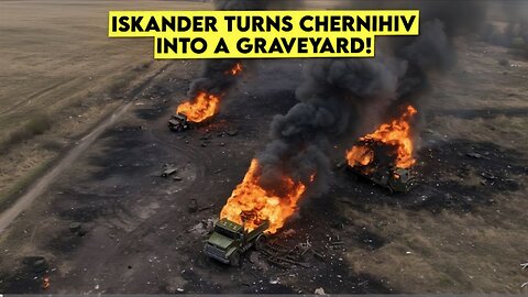 Russian Missiles Strike Annihilates Ukrainian UAV Column in Chernihiv – Caught on Video!