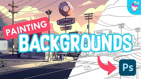 Painting Backgrounds for TV Animation! Photoshop 