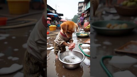 The poor puppy was made fun of by his friends because he had cheap ice cream.