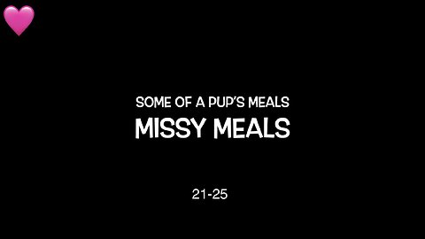 Missy Meals 21-25