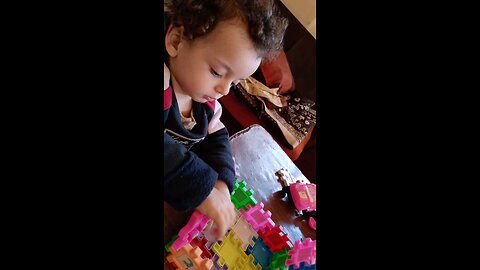 My one year old playing