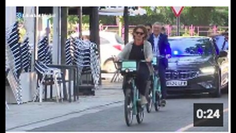 "Spanish Minister Rides Bike 100 Meters to Climate Conference after Private Jet Flight 🤡"