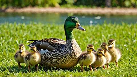 MOTHER Duck Saves Her Babies From Sneaky Crow Attack 🦆 🐦‍⬛ 🌟💥🔥🦅🌈