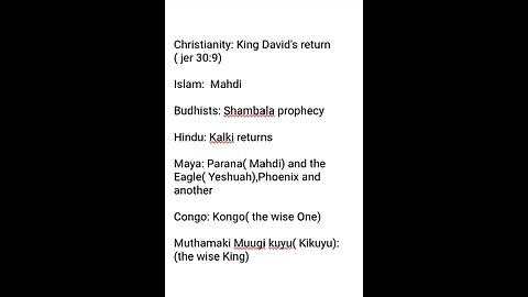 Pledge allegiance to the Mahdi ( whatever religion you are in, this prophecy is there..