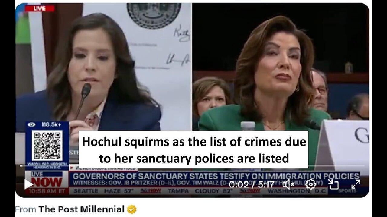 Gov Hochul squirms as list of crimes read off in her sanctuary state